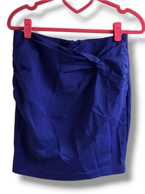 Classy Royal Blue/Purple Texture Fitted Pencil Sk